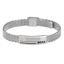 BOSS Alen Stainless Steel Mesh Men’s Bracelet