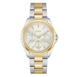 BOSS Atea 38mm Stainless Steel and Yellow Gold Tone Crystal Ladies Watch