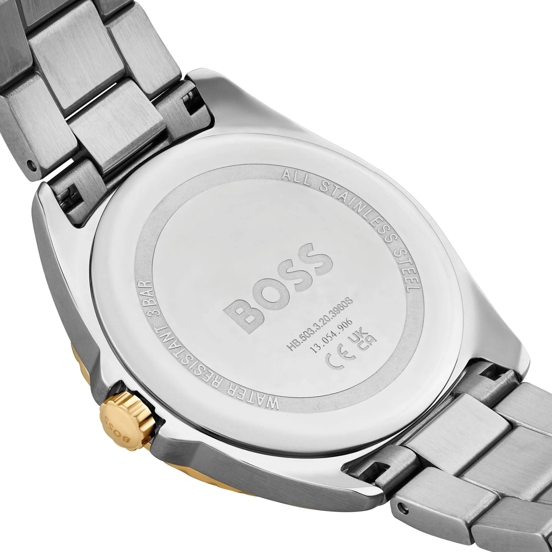 BOSS Atea 38mm Stainless Steel and Yellow Gold Tone Crystal Ladies Watch