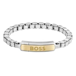 BOSS Devon Stainless Steel and Yellow Gold Plated Bracelet