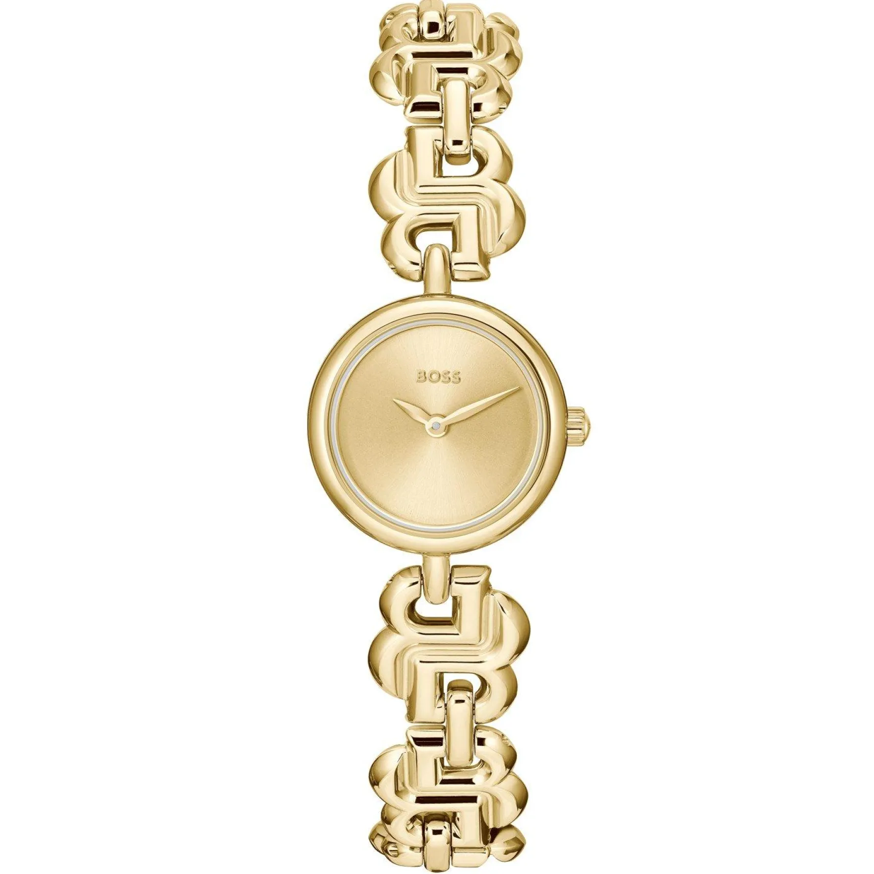 BOSS Double B 23mm Yellow Gold Tone Ladies Watch