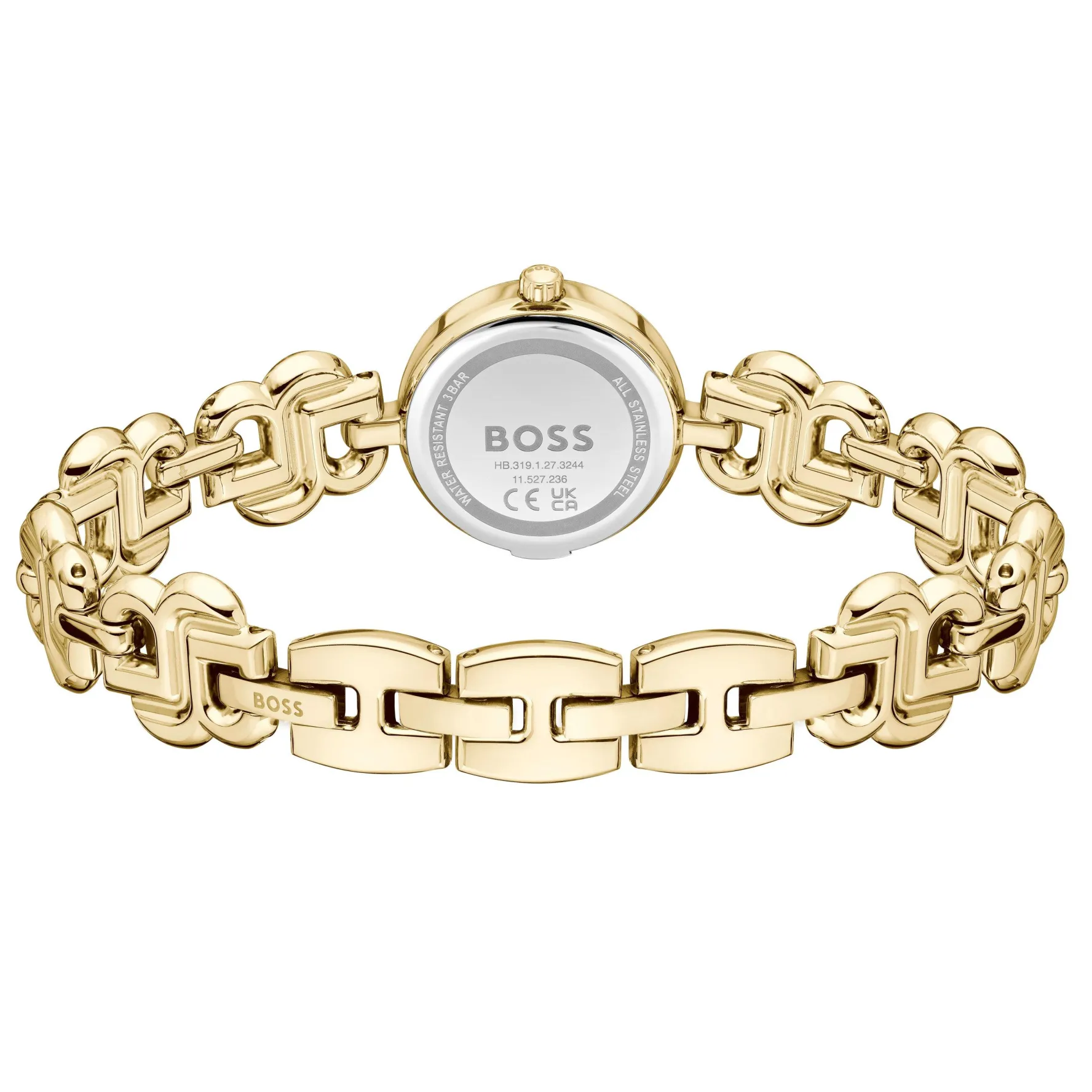 BOSS Double B 23mm Yellow Gold Tone Ladies Watch