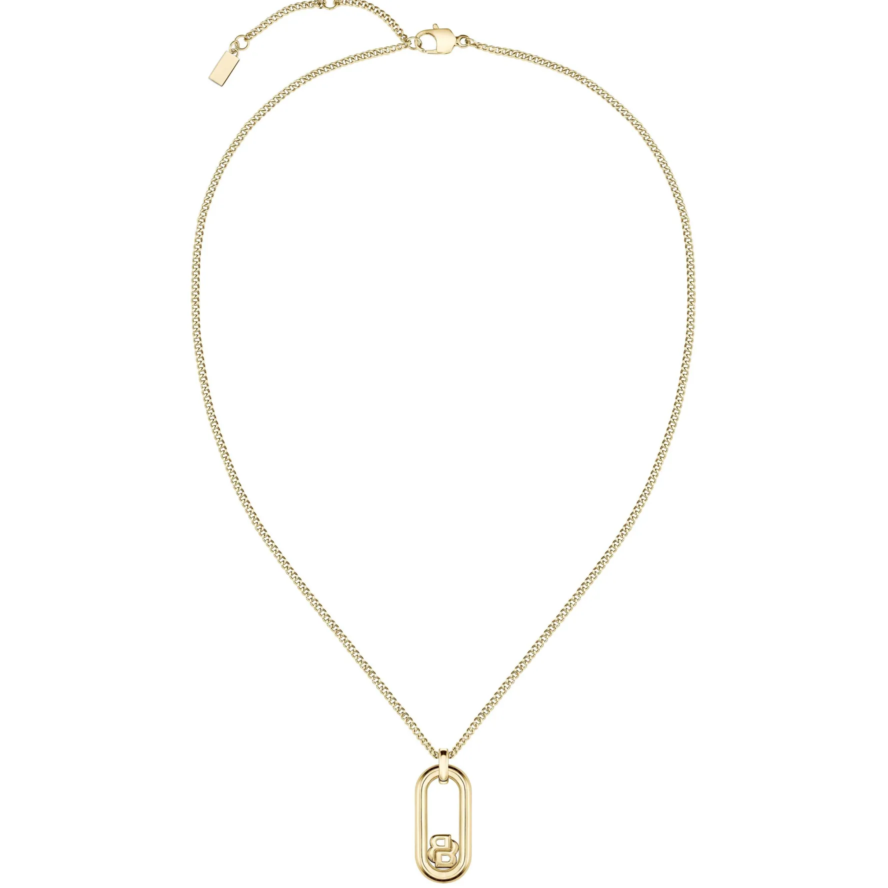 BOSS Double B Yellow Gold Plated Pendant