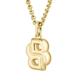 BOSS Double B Yellow Gold Tone Pendant