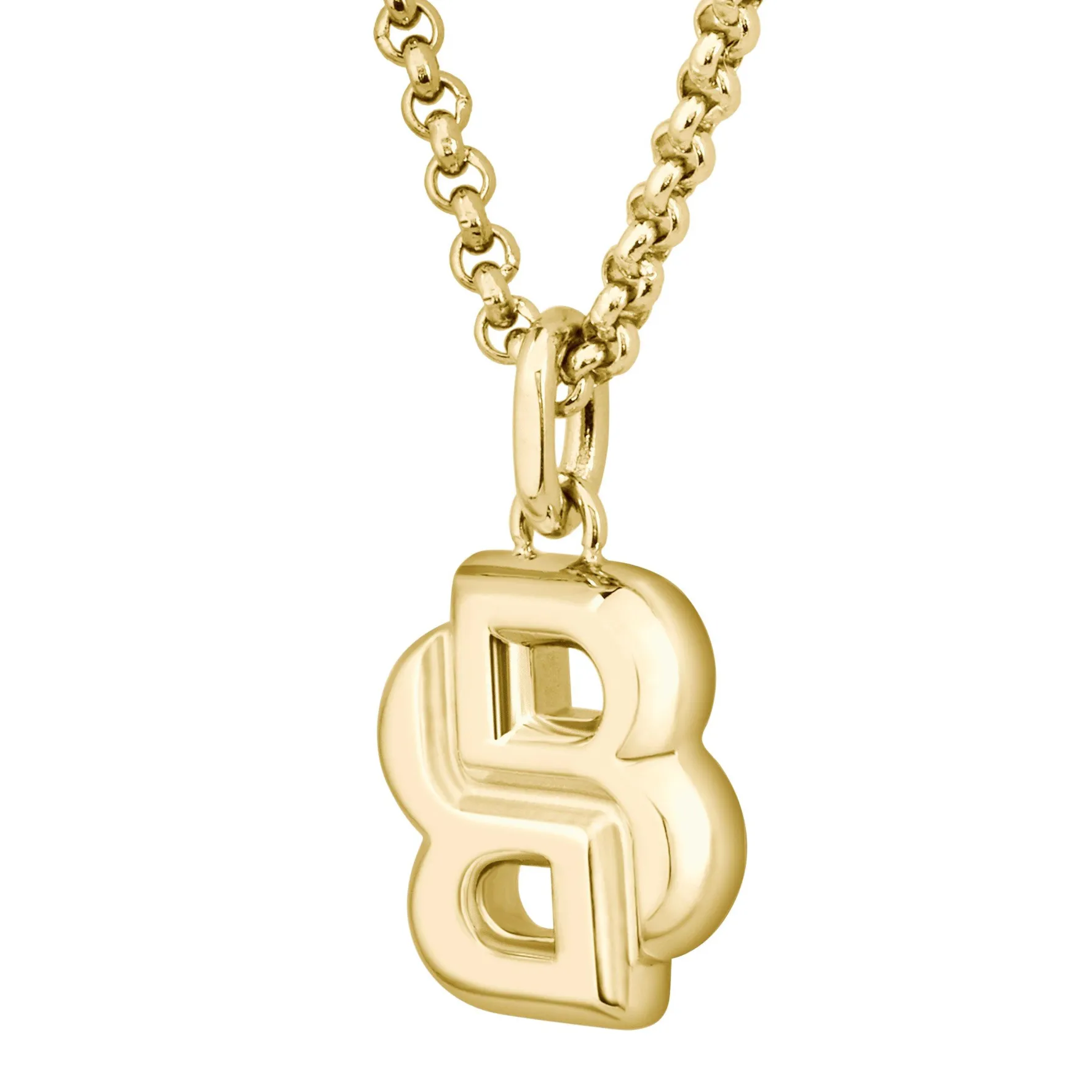 BOSS Double B Yellow Gold Tone Pendant
