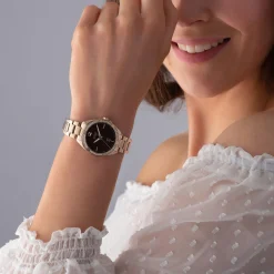 BOSS Felina 32mm Rose Gold Tone Crystal Ladies Watch