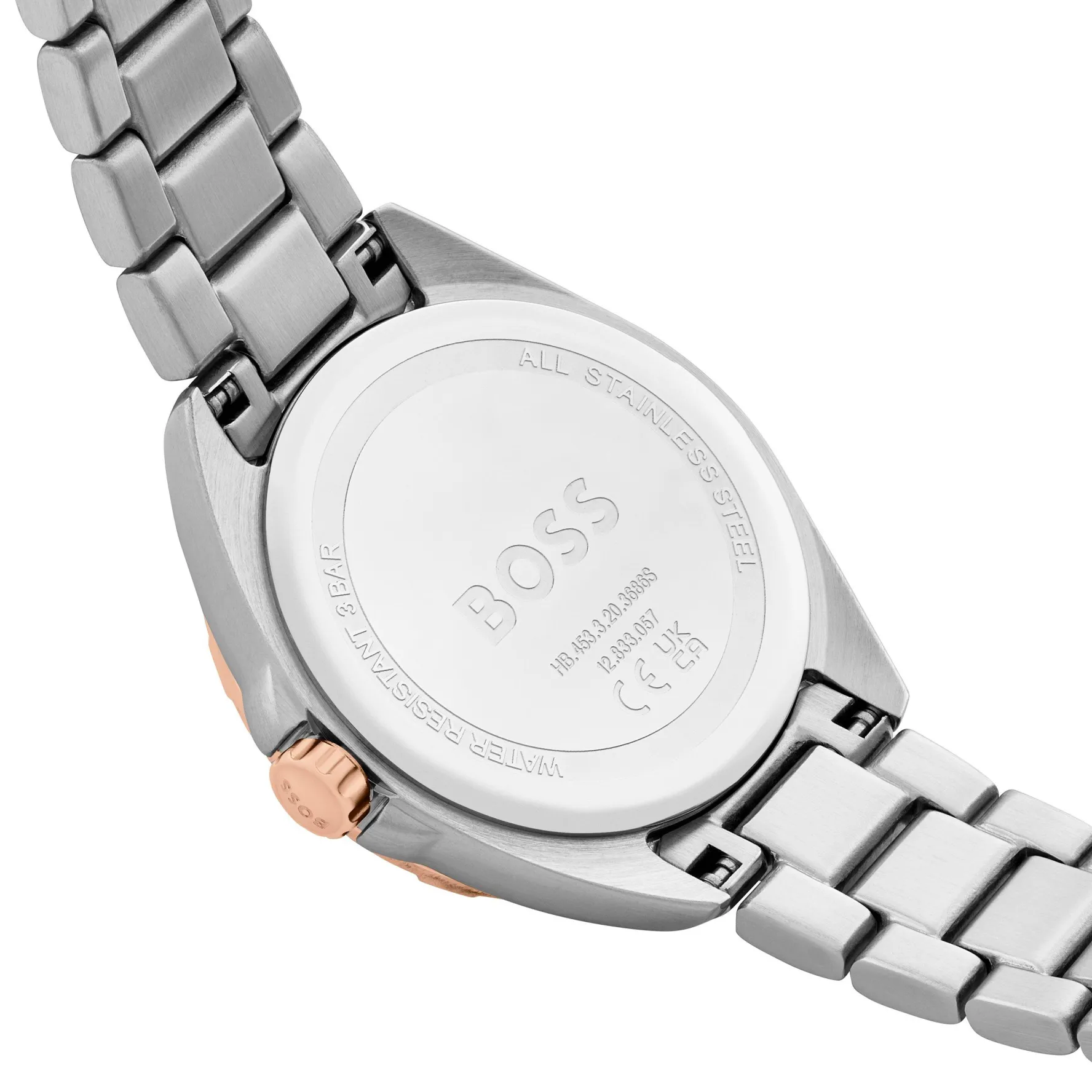 BOSS Felina 32mm Stainless Steel and Rose Gold Tone Crystal Ladies Watch