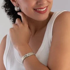 BOSS Gold Tone Hoop Earrings