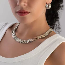 BOSS Gold Tone Hoop Earrings