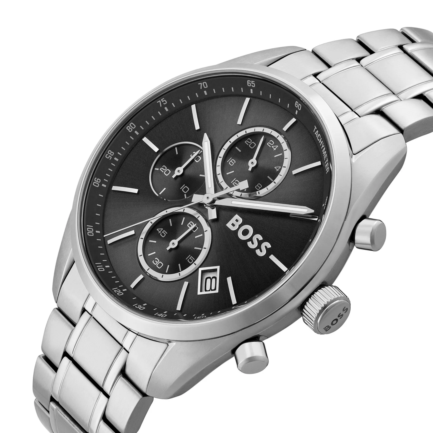 BOSS Grand Prix 44.5mm Stainless Steel Chronograph Men’s Watch