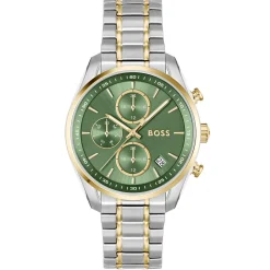BOSS Grand Tour 38mm Stainless Steel and Yellow Gold Tone Chronograph Ladies Watch