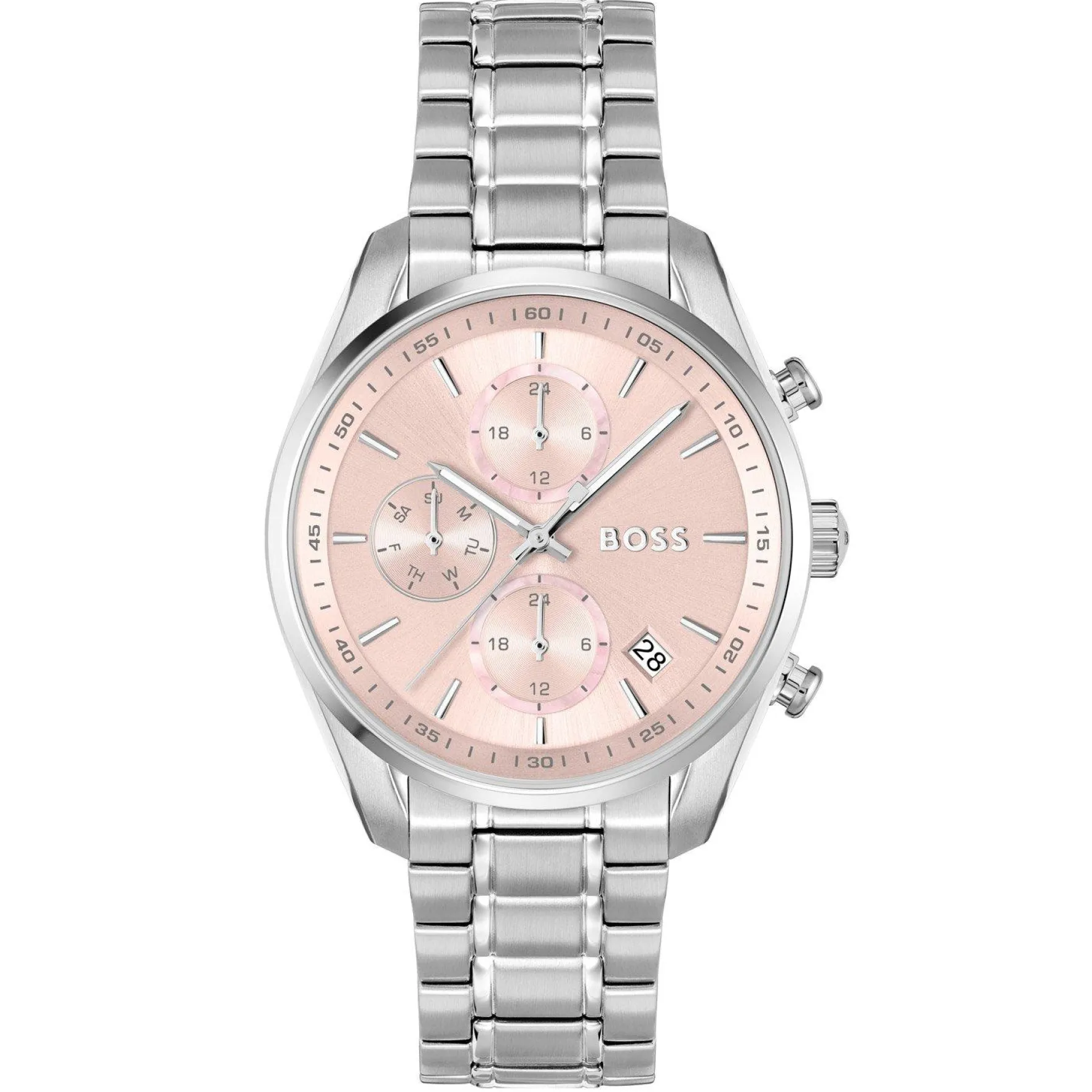 BOSS Grand Tour 38mm Stainless Steel Chronograph Ladies Watch