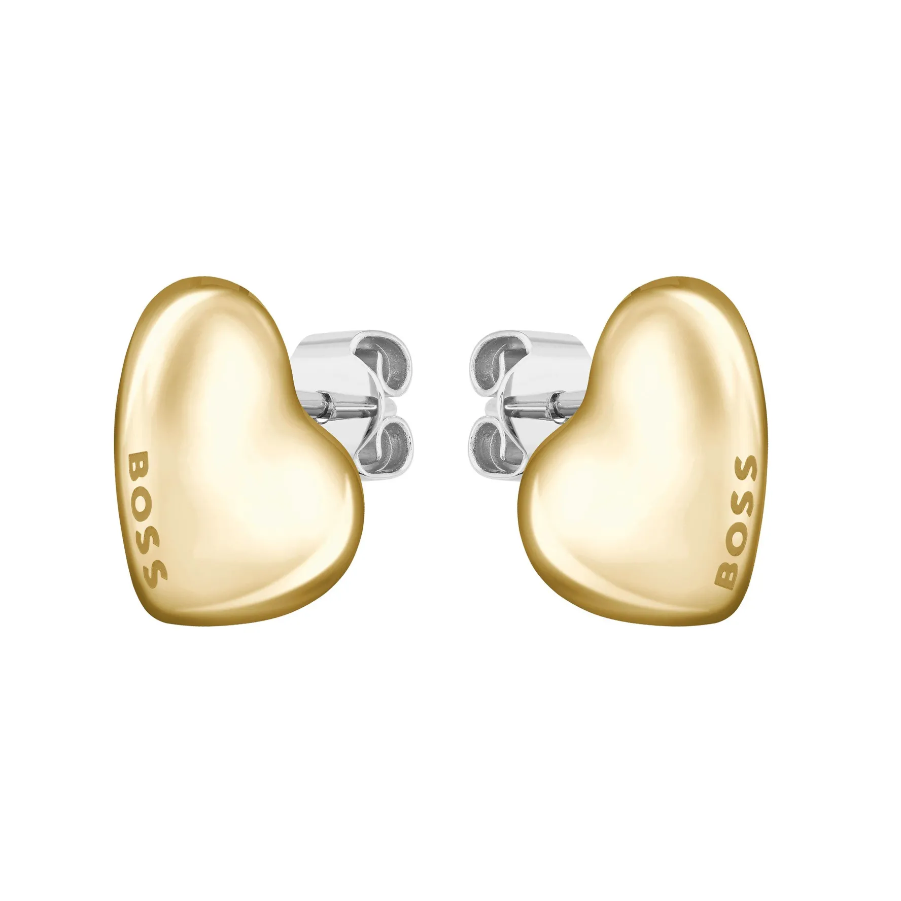 BOSS Honey Heart Yellow Gold Plated Stud Earrings