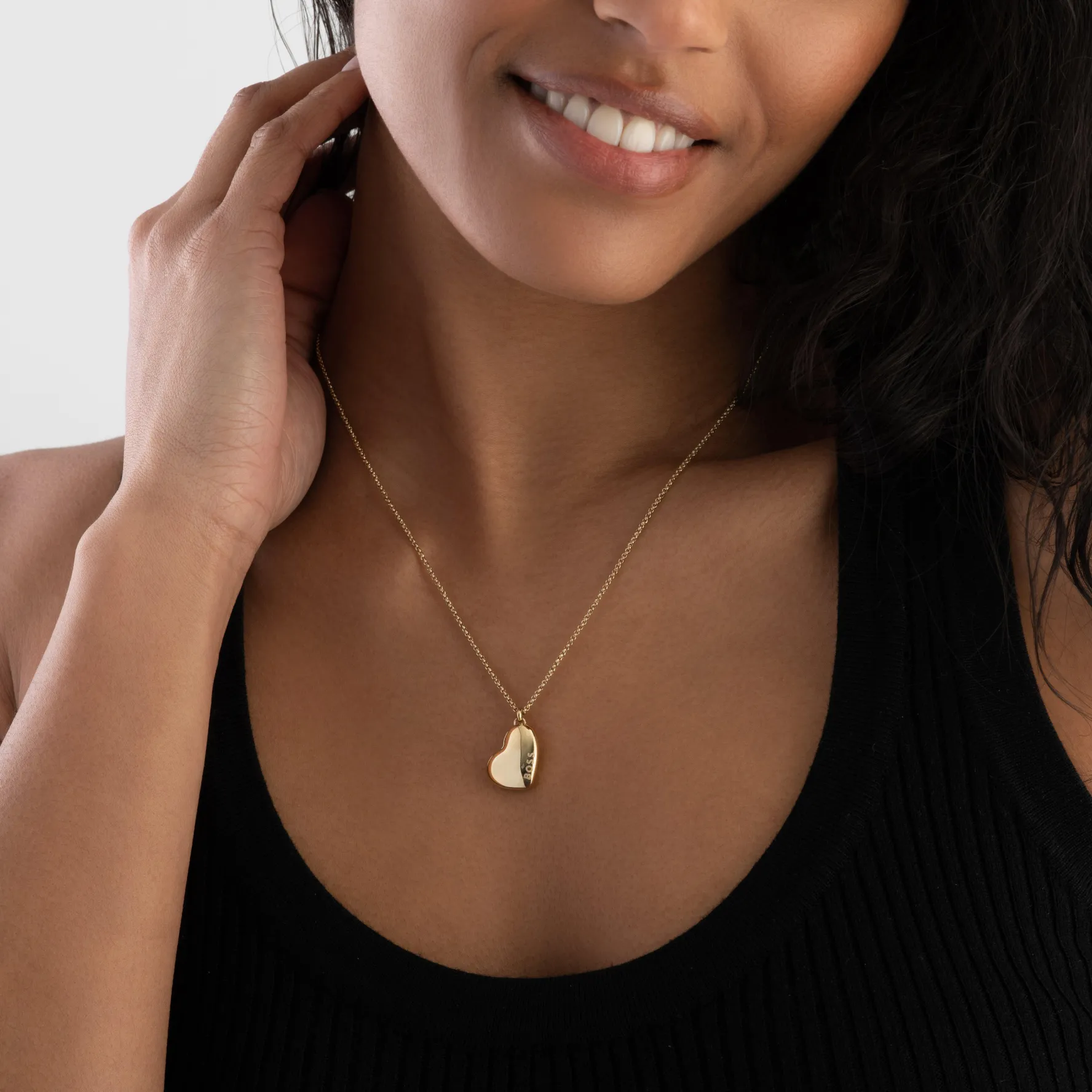 BOSS Honey Heart Yellow Gold Plated Necklace