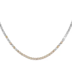 BOSS Kassy Precious Silver Crystal Tennis Necklace