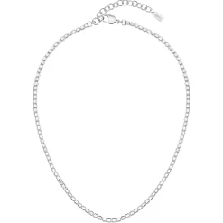 BOSS Kassy Precious Silver Crystal Tennis Necklace