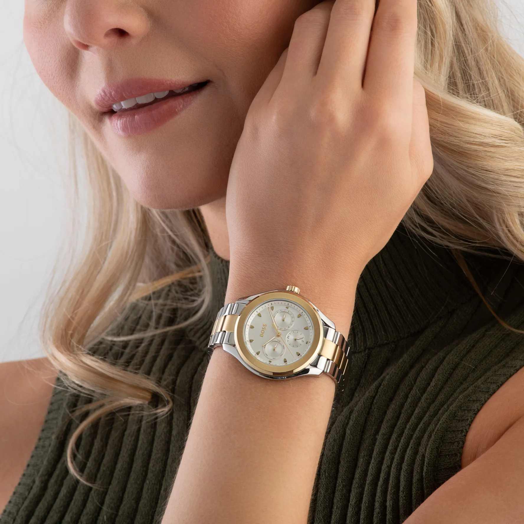 BOSS Lida 38mm Stainless Steel and Yellow Gold Tone Ladies Watch