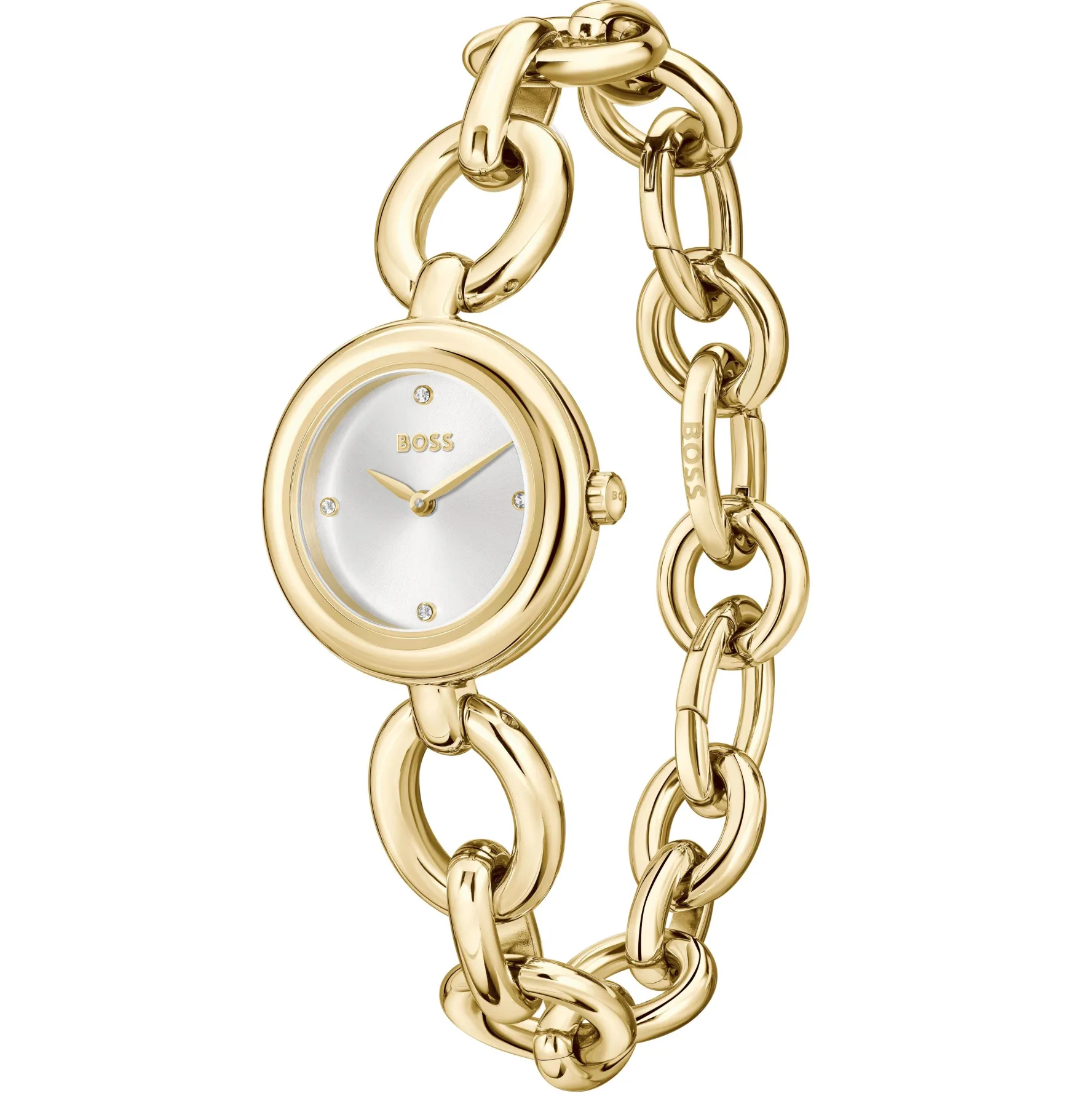 BOSS Live 28mm Yellow Gold Tone Crystal Ladies Watch