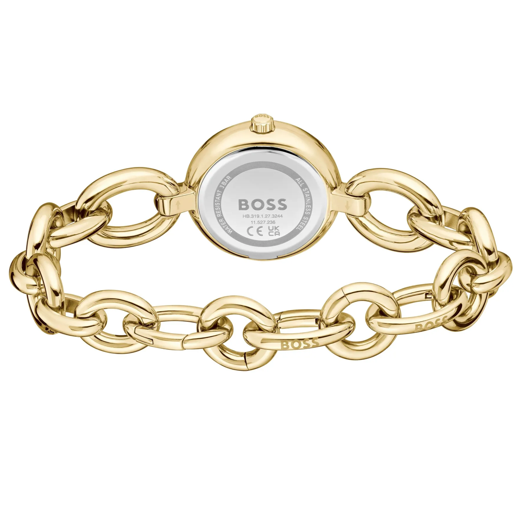 BOSS Live 28mm Yellow Gold Tone Crystal Ladies Watch