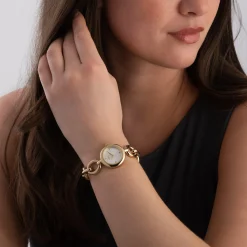 BOSS Live 28mm Yellow Gold Tone Crystal Ladies Watch
