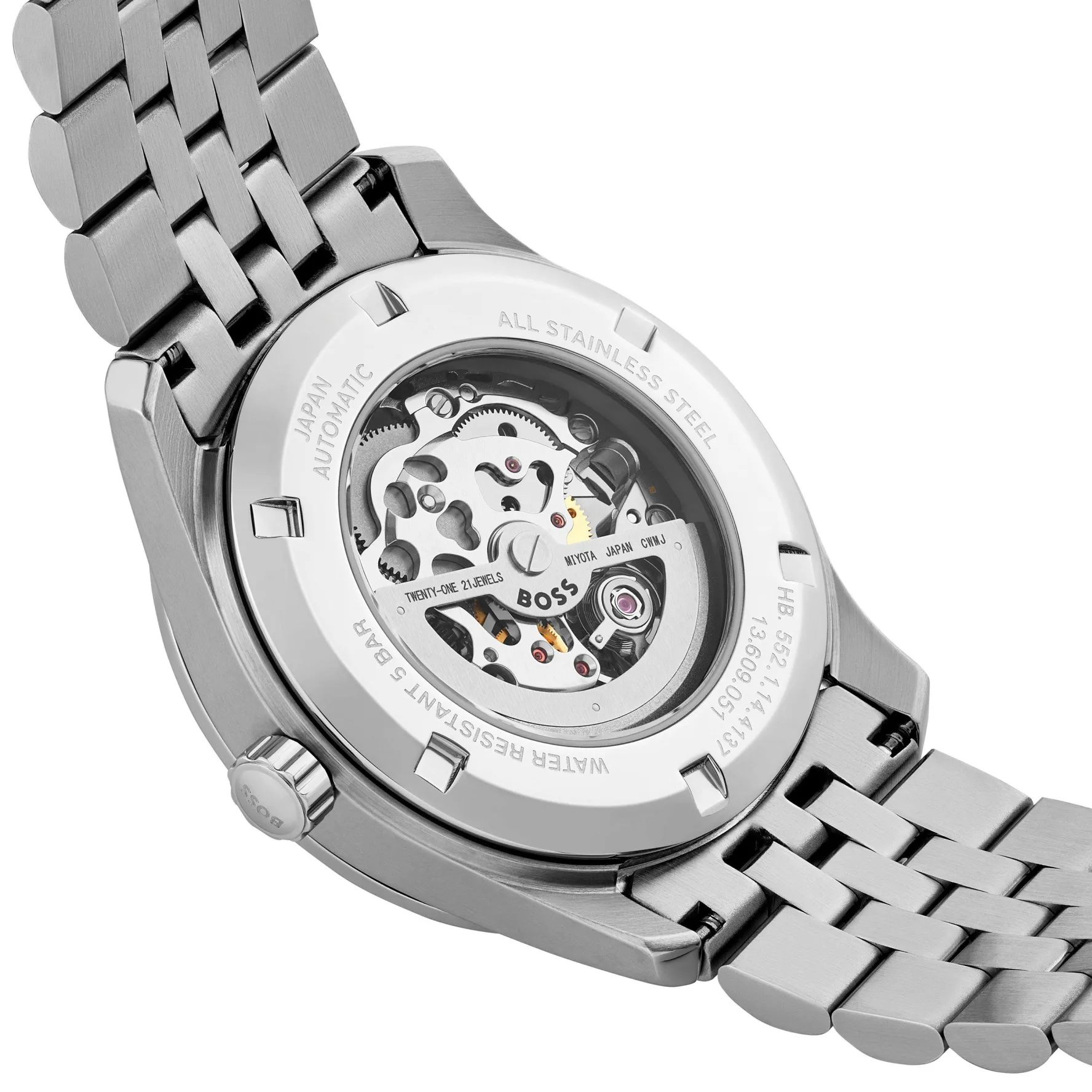 BOSS Principle 41mm Stainless Steel Skeleton Automatic Men’s Watch