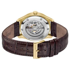 BOSS Principle 41mm Yellow Gold Tone Skeleton Automatic Men’s Watch