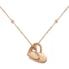 BOSS Rose Gold Tone Soulmate Heart Necklace