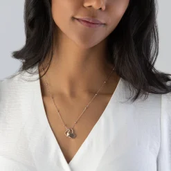 BOSS Rose Gold Tone Soulmate Heart Necklace
