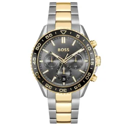 BOSS Runner 43mm Stainless Steel and Yellow Gold Tone Chronograph Men’s Watch