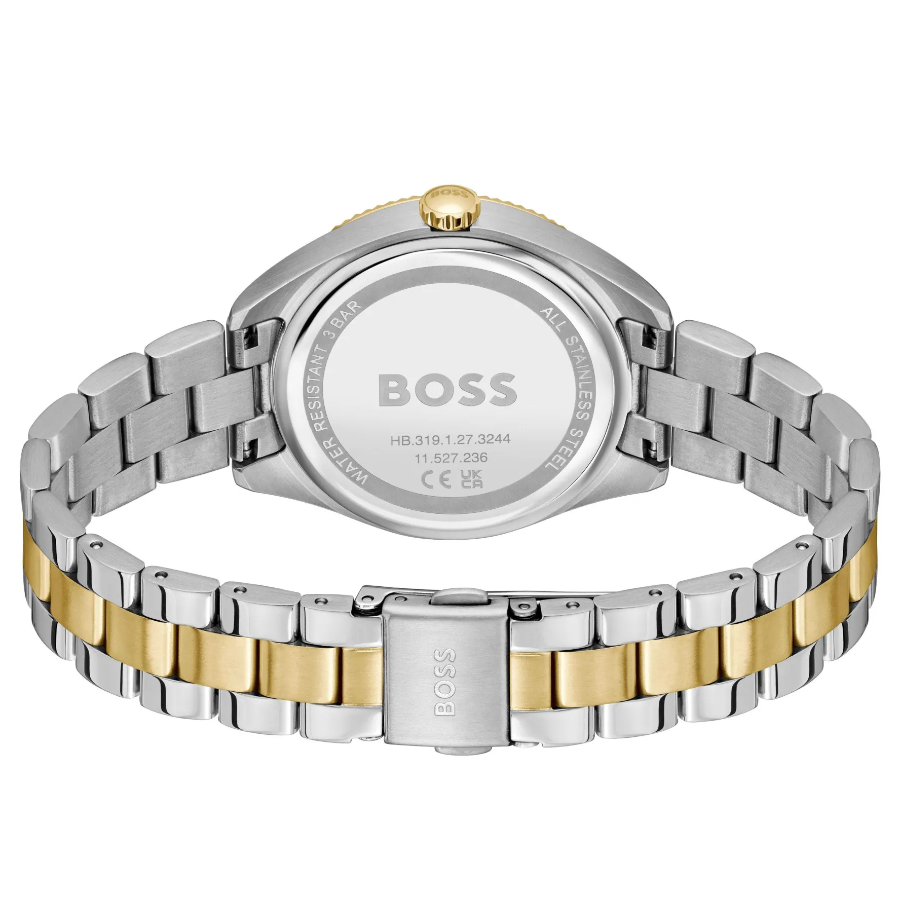 BOSS Sage Sport 34mm Stainless Steel and Yellow Gold Tone Ladies Watch