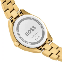 BOSS Sage Sport 34mm Yellow Gold Tone Ladies Watch