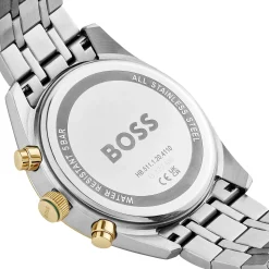 BOSS Skytraveller 44mm Stainless Steel and Yellow Gold Tone Chronograph Men’s Watch