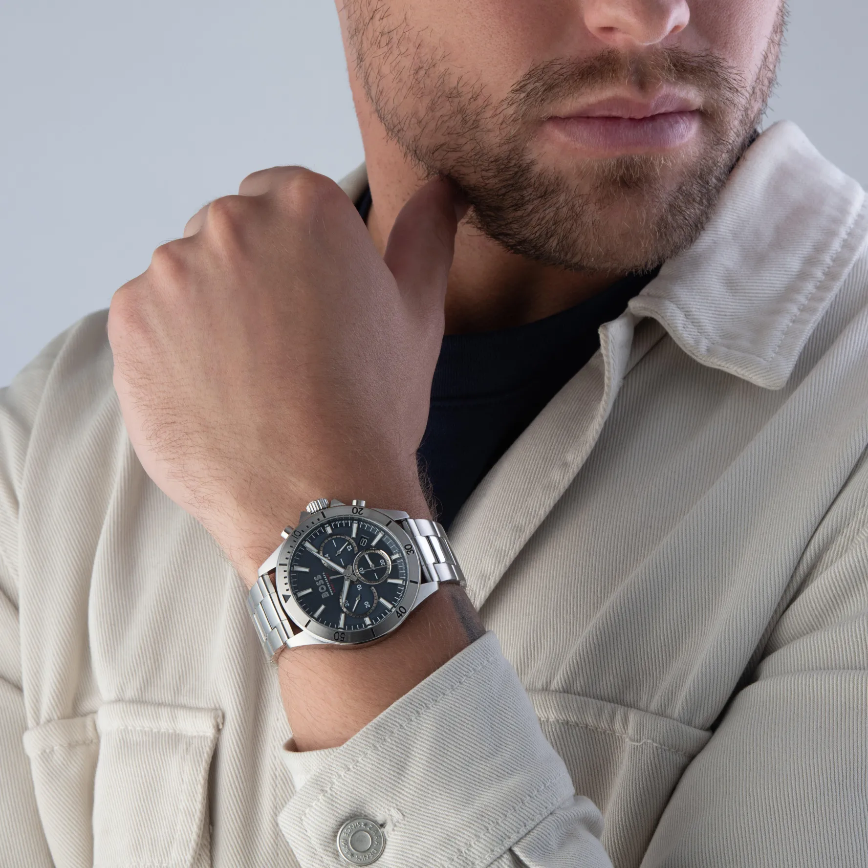 BOSS Sport Lux Troper 44mm Stainless Steel Chronograph Men’s Watch