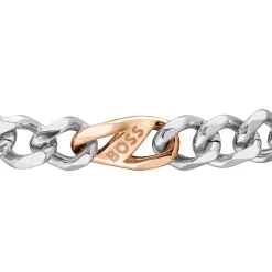 BOSS Stainless Steel Figaro Men’s Bracelet