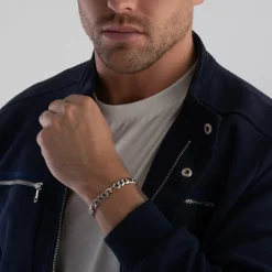 BOSS Stainless Steel Figaro Men’s Bracelet
