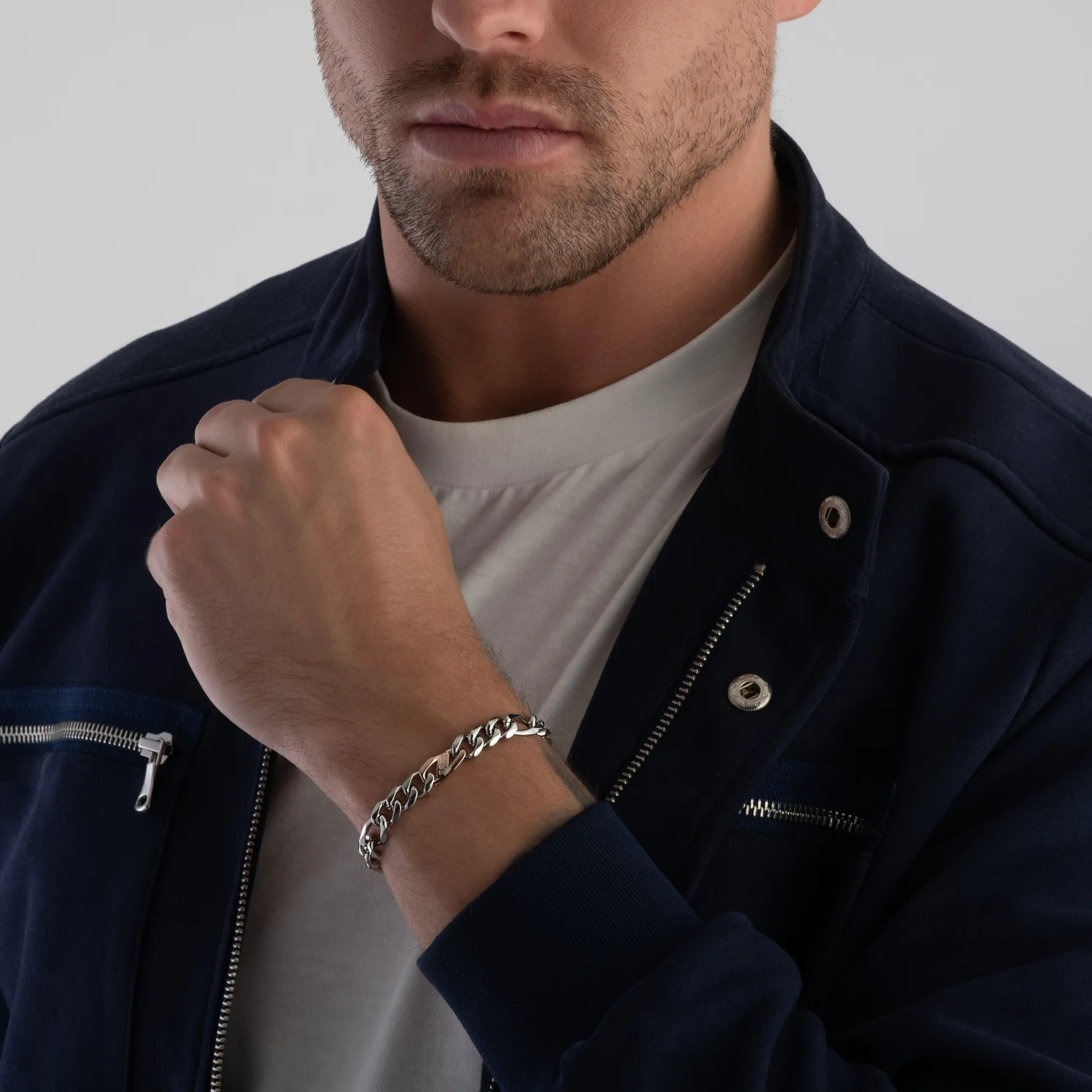 BOSS Stainless Steel Figaro Men’s Bracelet