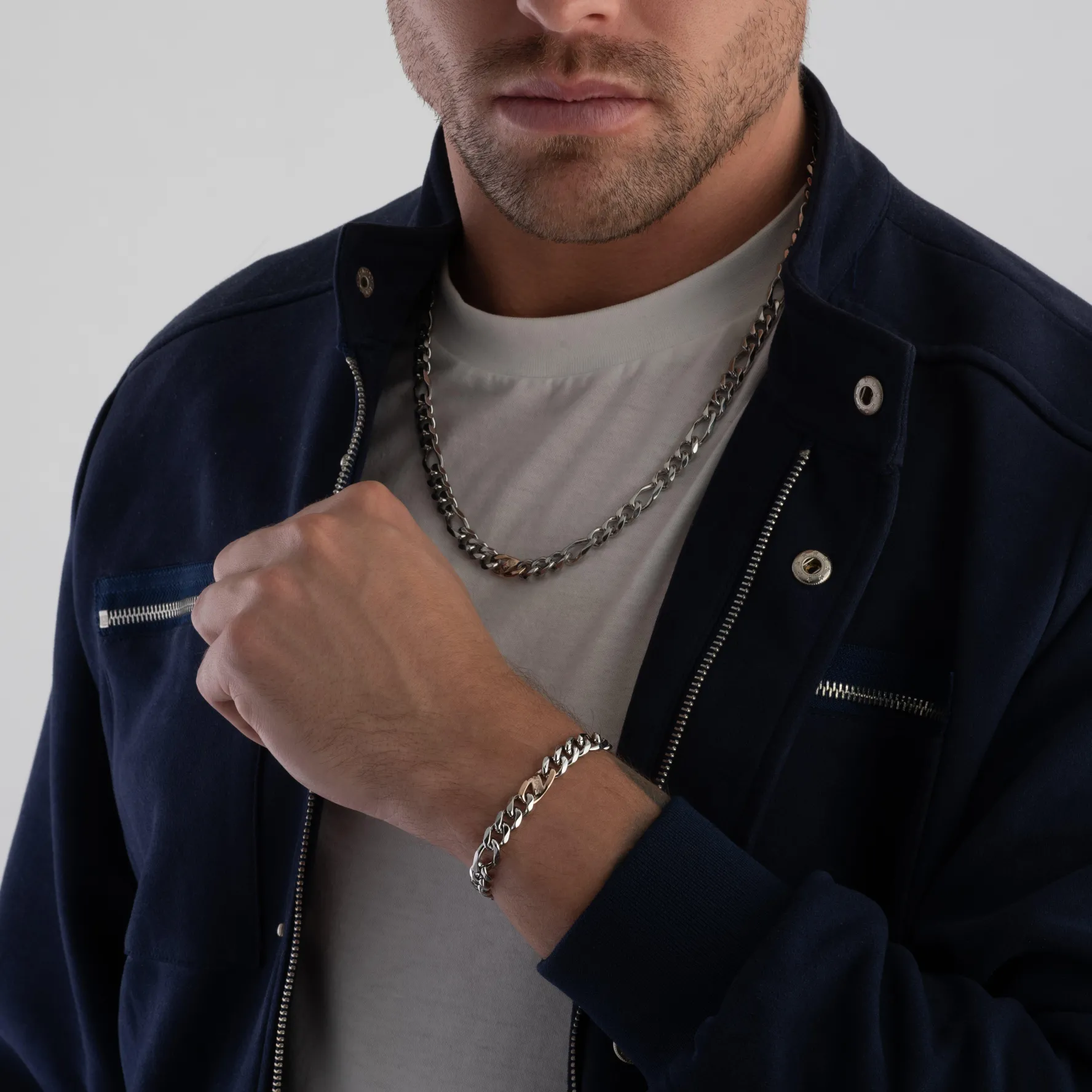 BOSS Stainless Steel Figaro Men’s Bracelet