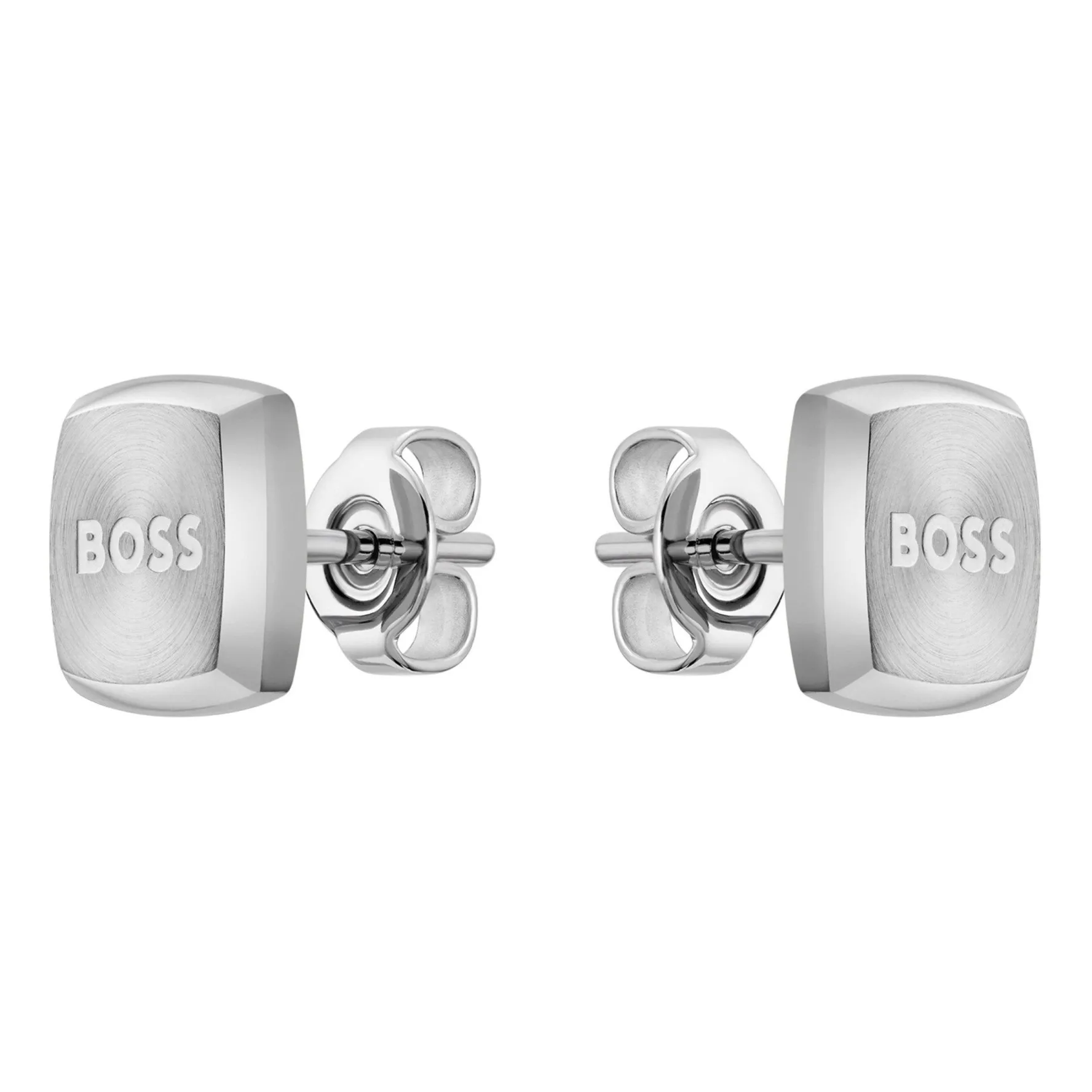 BOSS Stainless Steel Square Stud Men’s Earrings