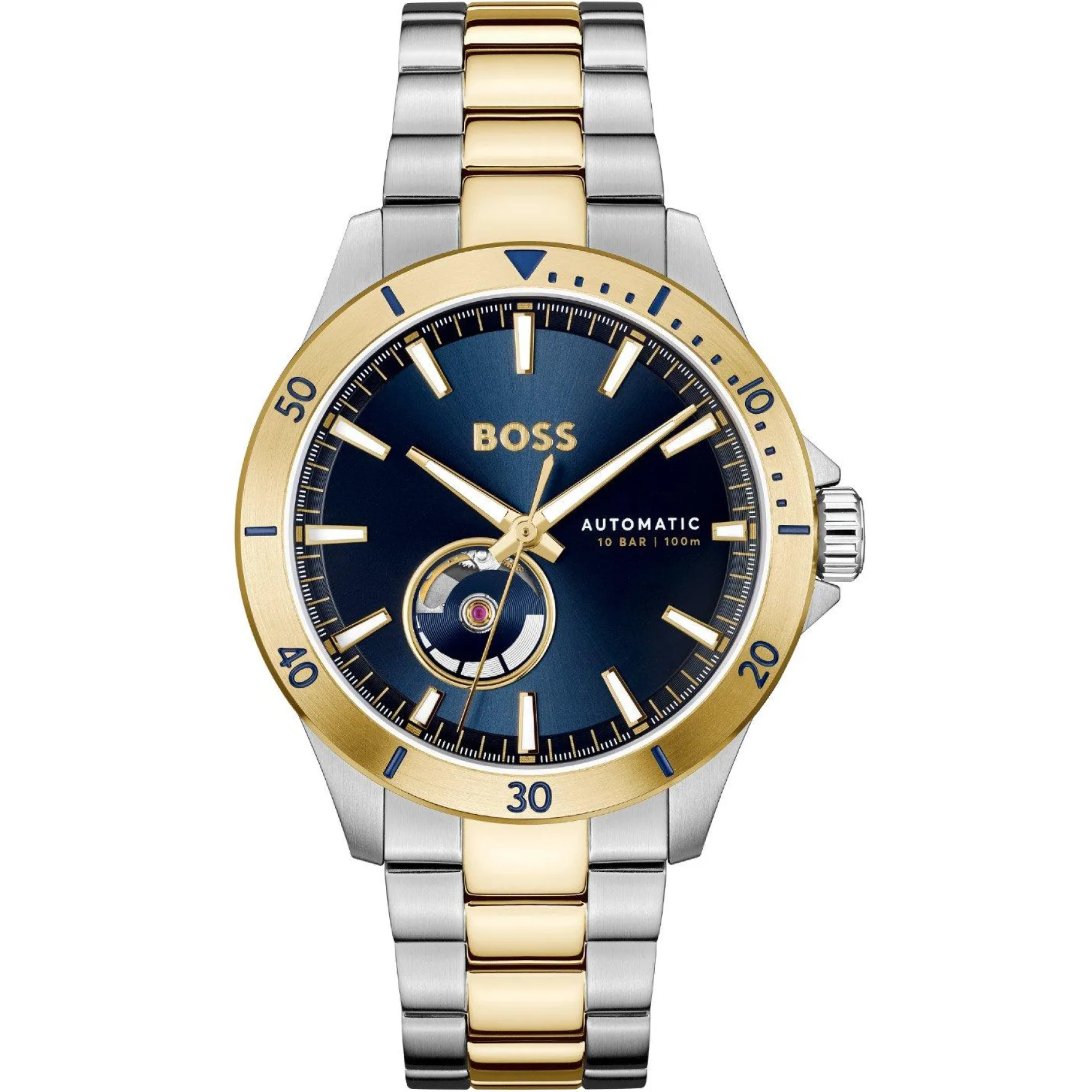 BOSS Troper 42mm Stainless Steel and Yellow Gold PVD Automatic Men’s Watch