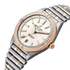 Breitling Chronomat 36 Steel and 18ct Rose Gold Diamond Automatic Ladies Watch