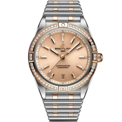 Breitling Chronomat Automatic 36mm Stainless Steel and 18ct Rose Gold Diamond Ladies Watch