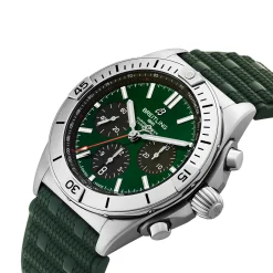 Breitling Chronomat B01 42mm Green Rubber Strap Chronograph Automatic Men’s Watch