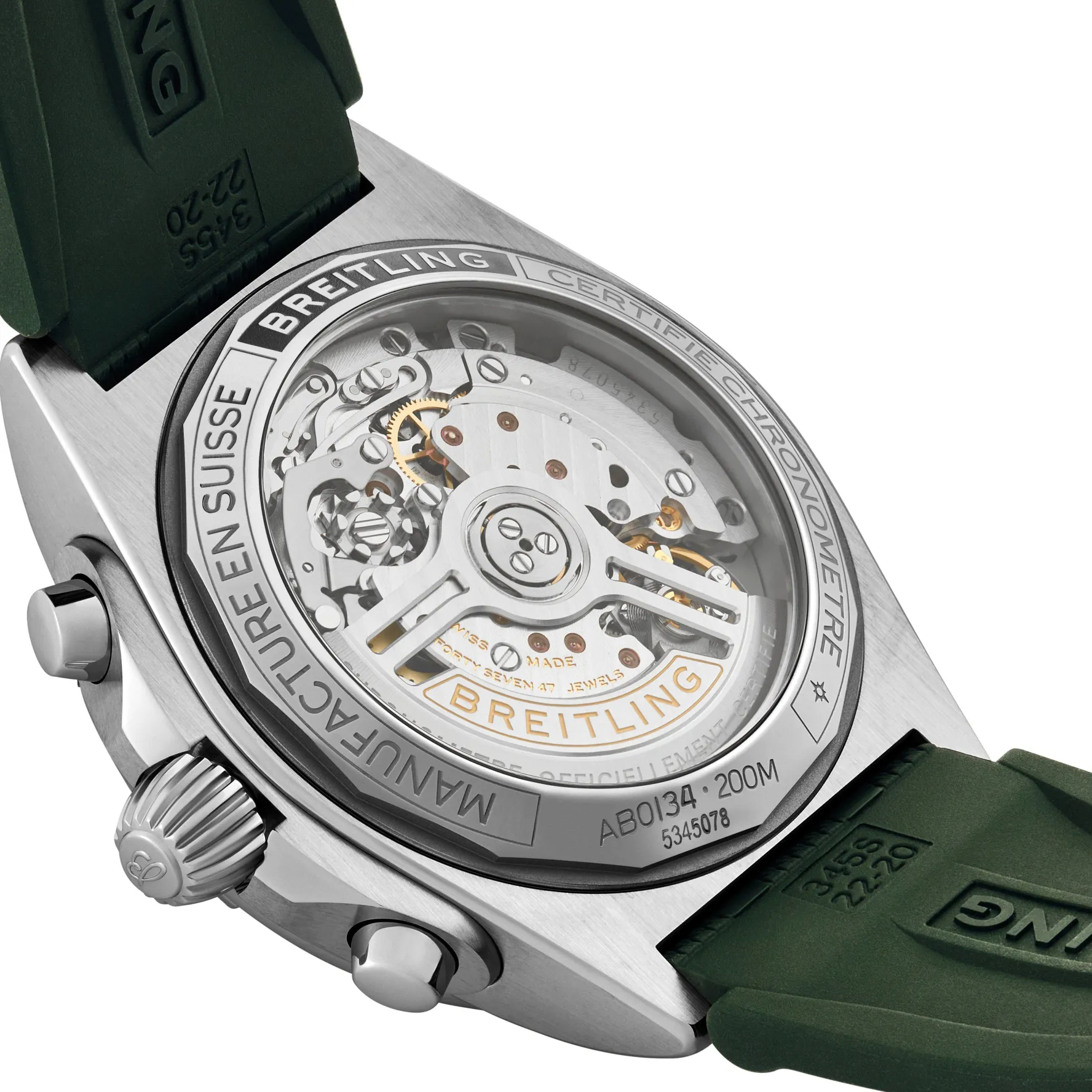 Breitling Chronomat B01 42mm Green Rubber Strap Chronograph Automatic Men’s Watch