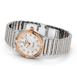 Breitling Chronomat 28mm Stainless Steel and 18ct Rose Gold Mother of Pearl Ladies Watch