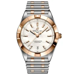 Breitling Chronomat 32mm Stainless Steel and 18ct Rose Gold Diamond Ladies Watch