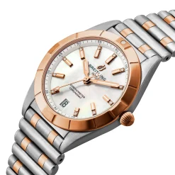 Breitling Chronomat 32mm Stainless Steel and 18ct Rose Gold Diamond Ladies Watch
