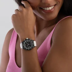 Breitling Endurance Pro 38mm Chronograph White Rubber Strap Ladies Watch