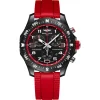 Breitling Endurance Pro 38mm Chronograph Red Rubber Strap Ladies Watch