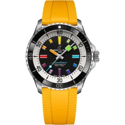 Breitling Superocean Automatic 42mm Yellow Rubber Strap Watch
