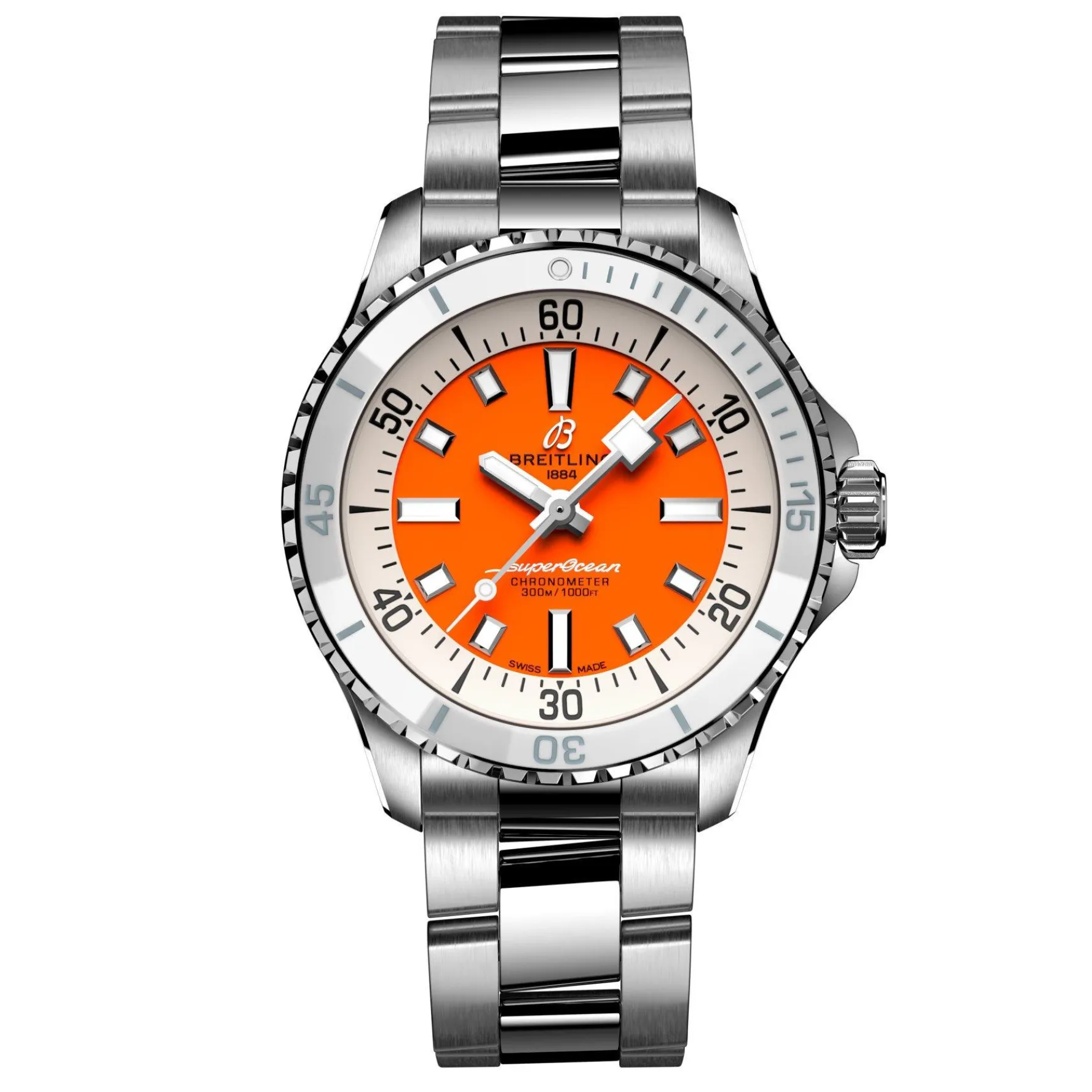 Breitling Superocean Automatic 36mm Orange Ladies Watch
